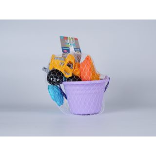 TOYS ของเล่นชุดรถแบคโฮชายหาดและอุปกรณ์ 7 ชิ้น รุ่น HG-1229 ขนาด 18x17x22 ซม. คละสี