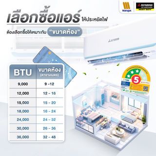 MITSUBISHI HEAVY DUTY เครื่องปรับอากาศ Deluxe Inverter ขนาด 15757 BTU DXK15YYS-W1 