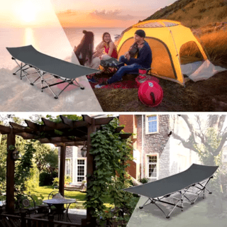 SUMMER SET เตียงพับ รุ่น TARU  68X190X49CM สีเทา 