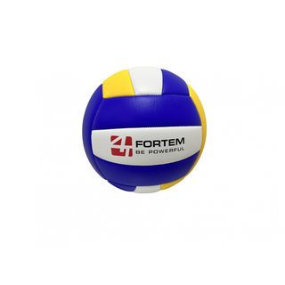 FORTEM ลูกวอลเลย์บอล PVC เบอร์ 5 รุ่น VBG01 ขนาด Φ21 ซม. สีน้ำเงิน-เหลือง  แถมเข็มก๊าซ