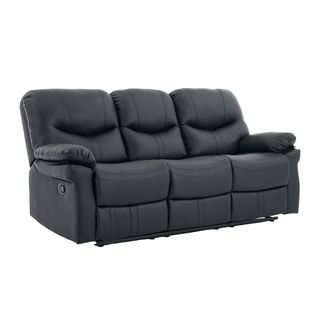 PULITO เก้าอี้พักผ่อนหนังสังเคราะห์ 3 ที่นั่ง รุ่น DENVEER ขนาด 196x93x100 ซม. สีดำ