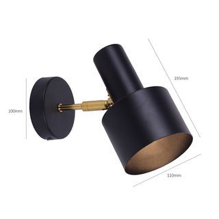 EILON โคมไฟติดผนังนอร์ดิก E27 5W  รุ่น GC YY2203 สีดำ