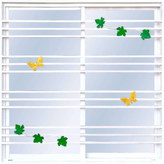 WELLINGTAN (LIKE) หน้าต่างอะลูมิเนียมพร้อมเหล็กดัด บานเลื่อน SS 100x100ซม. สีขาว พร้อมมุ้ง (ใบไม้ผีเสื้อ)