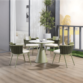 SUMMER SETเก้าอี้ outdoor อลูมิเนียม Racha ขนาด 56.5x60x70 ซม. สีเขียว