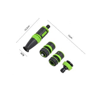 Tree O Plus ชุดหัวฉีดพลาสติกพรีเมียมแบบบิดปรับ2รูปแบบ สำหรับก๊อกสนาม3/4“-1” รุ่นGLB-8202-0 สีเขียวดำ