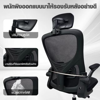 SMITH เก้าอี้สำนักงานรุ่น  FALCON  ขนาด 62x62x117-129  ซม. สีดำ