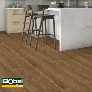 Marbella กระเบื้องเซรามิคปูพื้น 15x90 ซม. DGD915617 สีไม้วอลนัท Satin (8P) 1.08 ตร.ม./กล่อง