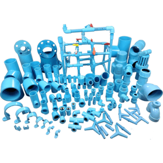 VAVO กิ๊บจับท่อ หนา 1(25) สีฟ้า (แพ็ค10)