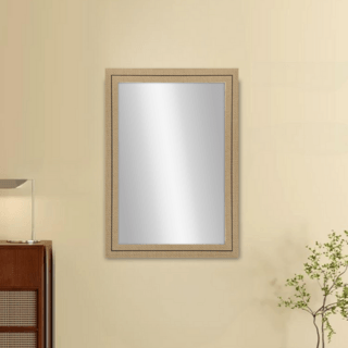 Nice กระจกมีกรอบทรงเหลี่ยม (PS) รุ่น โทยาม่า ขนาด 40x60 ซม. สีน้ำตาล 