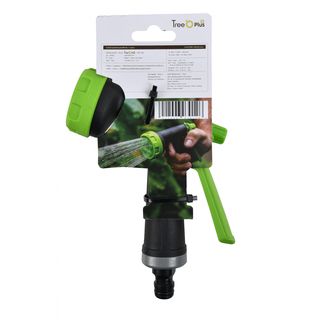 Tree O Plus ปืนฉีดน้ำอลูมิเนียมหุ้มพลาสติกปรับ5รูปแบบ รุ่นGLB-623013-0 สีเขียวดำ