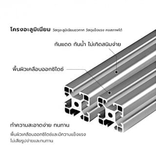 Verno ชุดเคาน์เตอร์อ่างล้างหน้าอะลูมิเนียม พร้อมตู้กระจก 61x47x48 cm. รุ่น กลาเซอร์ 8813-6 สีเทา  (½)