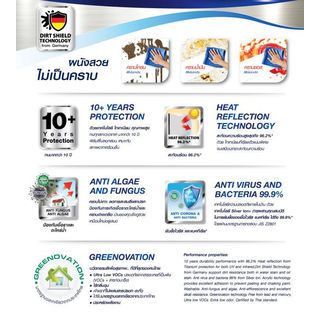 ทีโอเอ ชิลด์วัน สีน้ำกึ่งเงา ภายนอก เบส #000C 2.5 กล