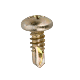 FIX-XY สกรูยึดแปปลายสว่าน ขนาด #10 ยาว 13มม. บรรจุ 750ตัว/กล่อง สีทอง