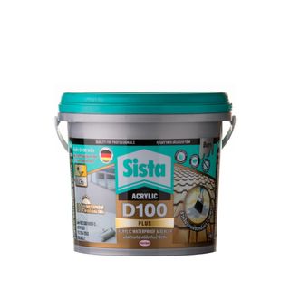 SISTA อะคริลิคกันน้ำรั่วซึม D100 พลัส 4 กก. สีเทา