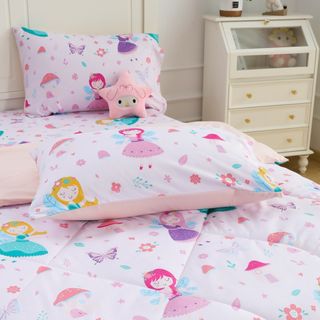 TRUFFLE ชุดเครื่องนอนพร้อมผ้านวม 4 ชิ้น รุ่น Yuri-02 ขนาด 3.5ฟุต สีชมพุ