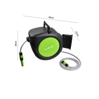 Tree O Plus โรลสายยางอัตโนมัติ ขนาด1/2ยาว20 เมตร รุ่นGLB-8217-0 สีเขียวดำ