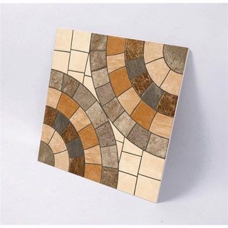 Marbella กระเบื้องเซรามิคปูพื้น 40X40 ซม. รุ่น ไซเคิล บล็อก บราว S407 Matt (12P)