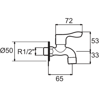 American Standard ก๊อกล้างพื้น รุ่น F22077-CHADY