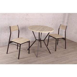 Delicato ชุดโต๊ะอาหาร 2 ที่นั่ง รุ่น B01062A โต๊ะ : 75X75 ซม. เก้าอี้ : 42X42X81 ซม. สีน้ำตาลอ่อน
