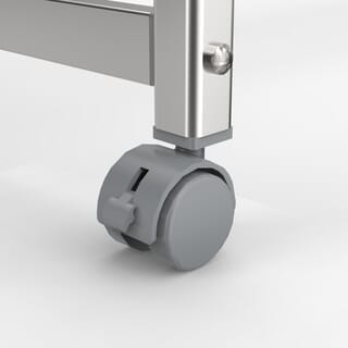 SAKU ราวตากผ้าอลูมิเนียมมีล้อเลื่อน รุ่น JS1238A ขนาด 60x150x160 ซม. สีเงิน