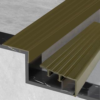 MAC จมูกบันได อลูมิเนียม หน้ากว้าง 45 มม. ยาว 2 เมตร รุ่น TP-45-TA สีชาเข้ม 