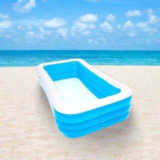 INTEX สระว่ายน้ำเป่าลมทรงสี่เหลี่ยม รุ่น 58484NP ขนาด 305x183x56 ซม. สีฟ้า