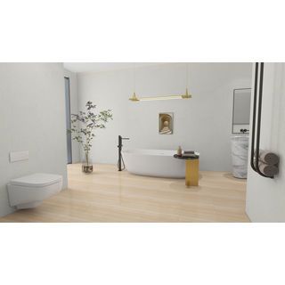 Marbella กระเบื้องเซรามิคปูพื้น 16x16 นิ้ว รุ่น  ไนเจอร์วูท G8038 Gloss Flat (12P)