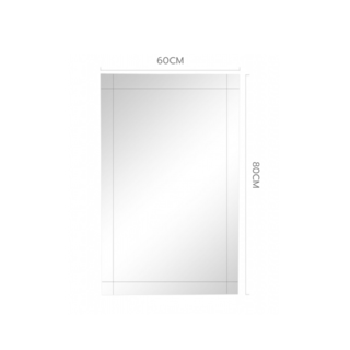 Nice กระจกเงาไม่มีกรอบ ทรงเหลี่ยม รุ่น JLLS013 ขนาด 60x80 ซม. สีใส
