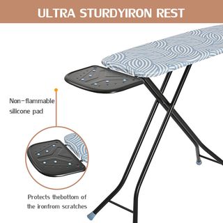 SAKU โต๊ะรีดผ้าแบบยืนรีด 4 ระดับ JUMBO รุ่น PRY1548HZ-25 ขนาด 38x122x90.5ซม. สีฟ้า