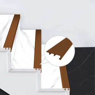 MAC จมูกบันได PVC หน้ากว้าง 45 มม. ยาว 2 เมตร รุ่น YS-45-DB-H สีน้ำตาลเข้ม