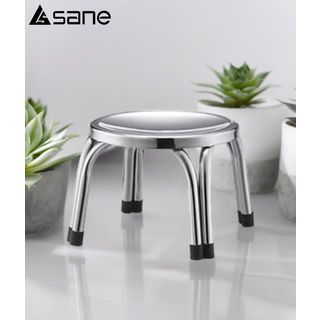 Sane เก้าอี้สเตนเลสกลม รุ่น Dawn ขนาด 29x29x22 ซม. สีเงิน 