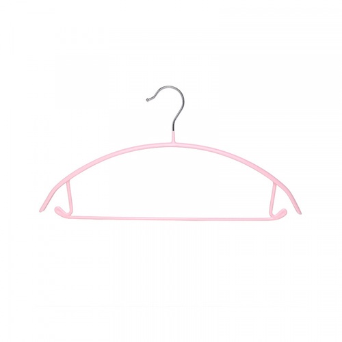 SAKU ไม้แขวนเสื้อเหล็กเคลือบกันลื่น รุ่น YM04 ขนาด 40.5x21x1.0ซม. สีชมพู แพ็ค 5 ชิ้น