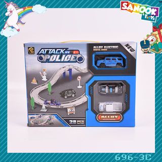 TOYS ของเล่นชุดรางถนนรถตำรวจ บรรจุ 3คัน #696-3C (102x34x83ซม.) 