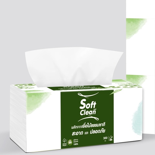 KLEARA กระดาษเช็ดหน้า 3 ชั้น HY009 ขนาด 9x23.5x19 cm. 250 แผ่น (แพ็ค 8)