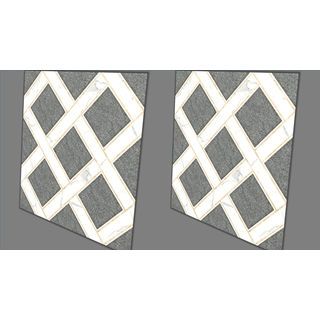 CAMPANA กระเบื้องเซรามิคปูพื้น 16x16 นิ้ว ครอส สโตน-เทา Matt (6P)