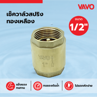 VAVO เช็ควาล์วสปริงทองเหลือง 1“ 