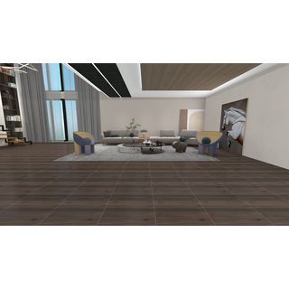 Marbella กระเบื้องเซรามิคปูพื้น 60x60 ซม. รุ่น พิซซ่า-บราว  HK2405 ผิวกึ่งเงากึ่งด้าน (4P)