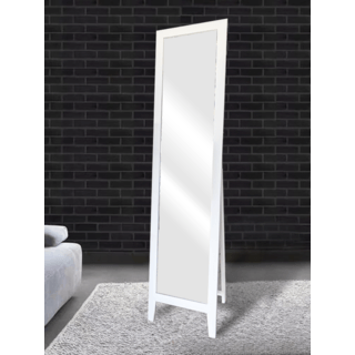 Nice กระจกมีกรอบไม้ตั้งพื้น ขนาด 38x160 ซม. สีขาว