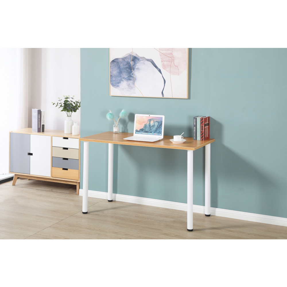 SMITH โต๊ะทำงาน รุ่น WK12060WDWT ขนาด 120x60x75 ซม. ท็อปหนา 2.3 ซม. สีไม้ (1/2)