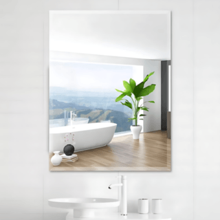 Nice กระจกเงาไม่มีกรอบ ทรงเหลี่ยม รุ่น JLLS003 ขนาด 60x80 ซม. สีใส