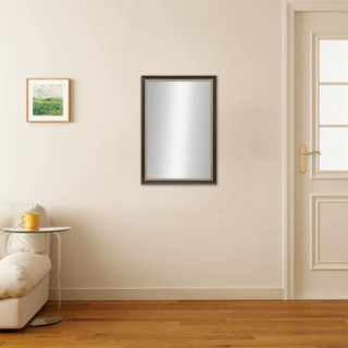 Nice กระจกมีกรอบทรงเหลี่ยม (PS) รุ่น เทียร่า-วู้ด ขนาด 60x90 ซม. สีไม้ธรรมชาติ 