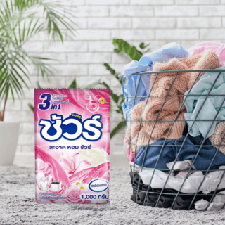 SURE ผงซักฟอก กลิ่นพิงค์ ฟลาวเวอร์ 1000 กรัม ขนาด 5x17x26 ซม.