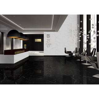La Arezza 60X120 ซม.กระเบื้องพอร์ซเลน รุ่น Luxura dark mable (DGD1260023) Hi gloss Random (3pcs /box 2.16 sqm)