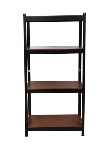 HUMMER ชั้นวางของเหล็กพื้นไม้ MDF 4 ชั้น 70x30x150ซม. สีดำ