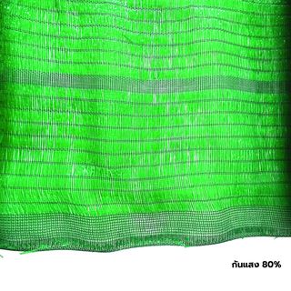 POLLO สแลน HDPE 80% รุ่นSH1100-65 ขนาด2X100M 80%(หนึ่งเข็ม) สีเขียว