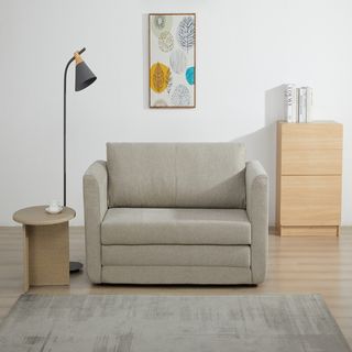 PULITO โซฟาเบดผ้า 2 ที่นั่ง รุ่น COLMAR-LB ขนาด 71x147x77 ซม. สีไลท์เบจ