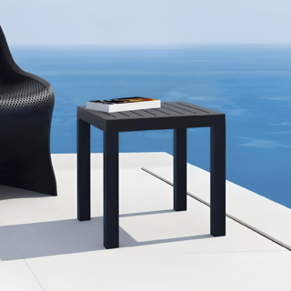 SUMMER SET โต๊ะ outdoor อลูมิเนียม Laemchabang ขนาด 45x45x50 ซม. สีดำ