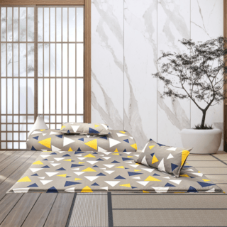 TRUFFLE ปิกนิคใยสังเคราะห์ พร้อมหมอน1ใบ หนา 2 นิ้ว ขนาด 5ฟุต สีเทา