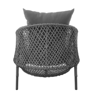 SUMMER SETเก้าอี้ outdoor อลูมิเนียม Jomthong  ขนาด 93x92x65 ซม. สีเทาอ่อน