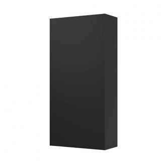 SMITH  ตู้เก็บเอกสารแบบกระจกและทึบบานเปิด รุ่น Archie-02 ขนาด 40x90x185ซม.  สีไม้-ดำ